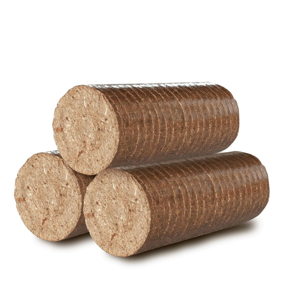 Holzbriketts Nestro Hartholz Kaminbrikett Rund Kaminholz 10kg x 100 (EINE TONNE PALETTE 1000KG)