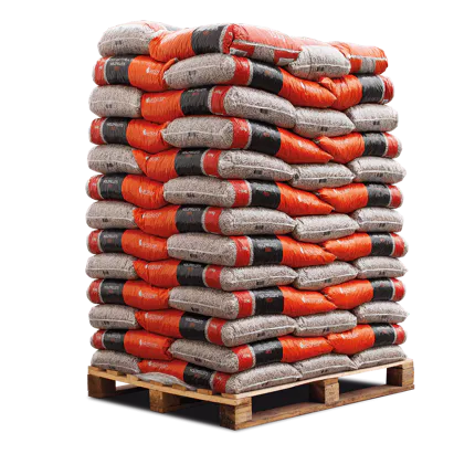 Holzpellets Red 15 kg Einer der höchsten Heizwerte am Markt. Hartholzpellets • Heizwert ≥ 4,6 kWh/kg • Laborgeprüft